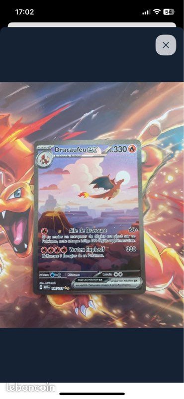 Carte Pokémon dracaufeu ex (image 2)