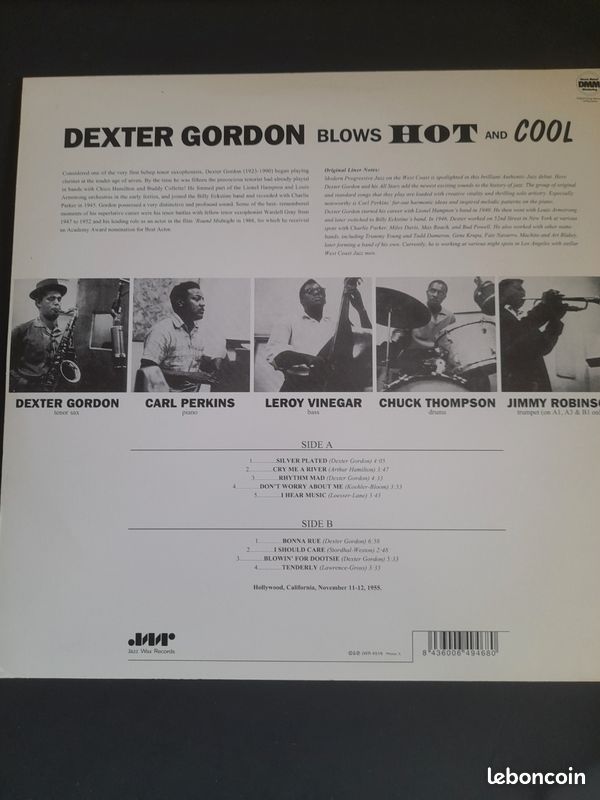 33t vinyle jazz,dexter gordon blows hot and cool (image 2)