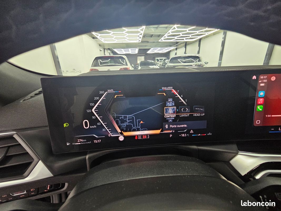 BMW 420i cabriolet M Sport / feux laser / ecrans full curvate display / siege chauffant / chauffage de nuque / régulateur auto adaptatif / feux auto / essuie-glace auto / volant chauffant / hayon ... (image 28)