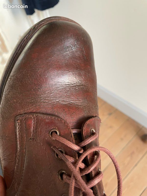 Bottes Paraboot Imbattable - Cuir Acajou Bordeaux - Pointure 47 EU - Neuf Avec Petits Défauts
