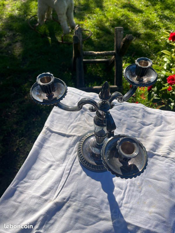 Paire de chandeliers en argent, à saisir vite ! - Argenterie d'Antan