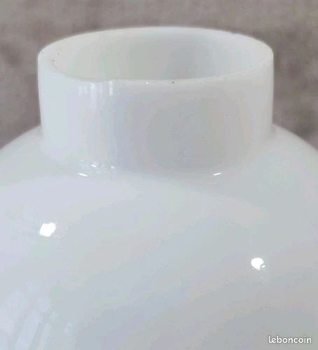 Ancien tulipe globe boule lampe suspension A Emboîtement Opaline Blanc Ø10,3 Cm (image 9)