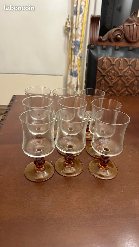 Lot de 9 verres vintage (image 1)