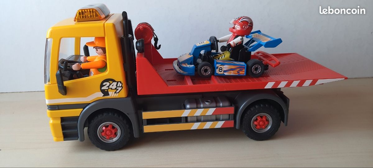 Camion Remorque Playmobil Playmobil 71429 - Camion Dépanneuse Avec Quad Et Kart - Gyrophare Et