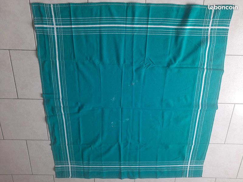 Nappe de pique-nique verte - vintage 70's (image 4)