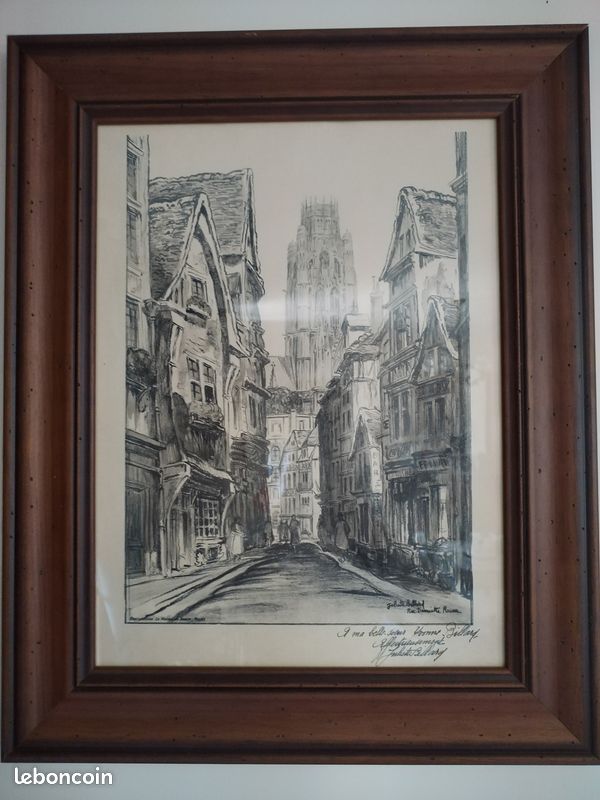 Vend tableau de l'architecte aquarelliste Juliette Billard (image 1)