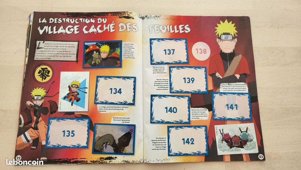 Gros lot Collector Naruto Shippuden - Album Panini bien rempli + 23 Cartes Rares (Introuvables) (image 18)