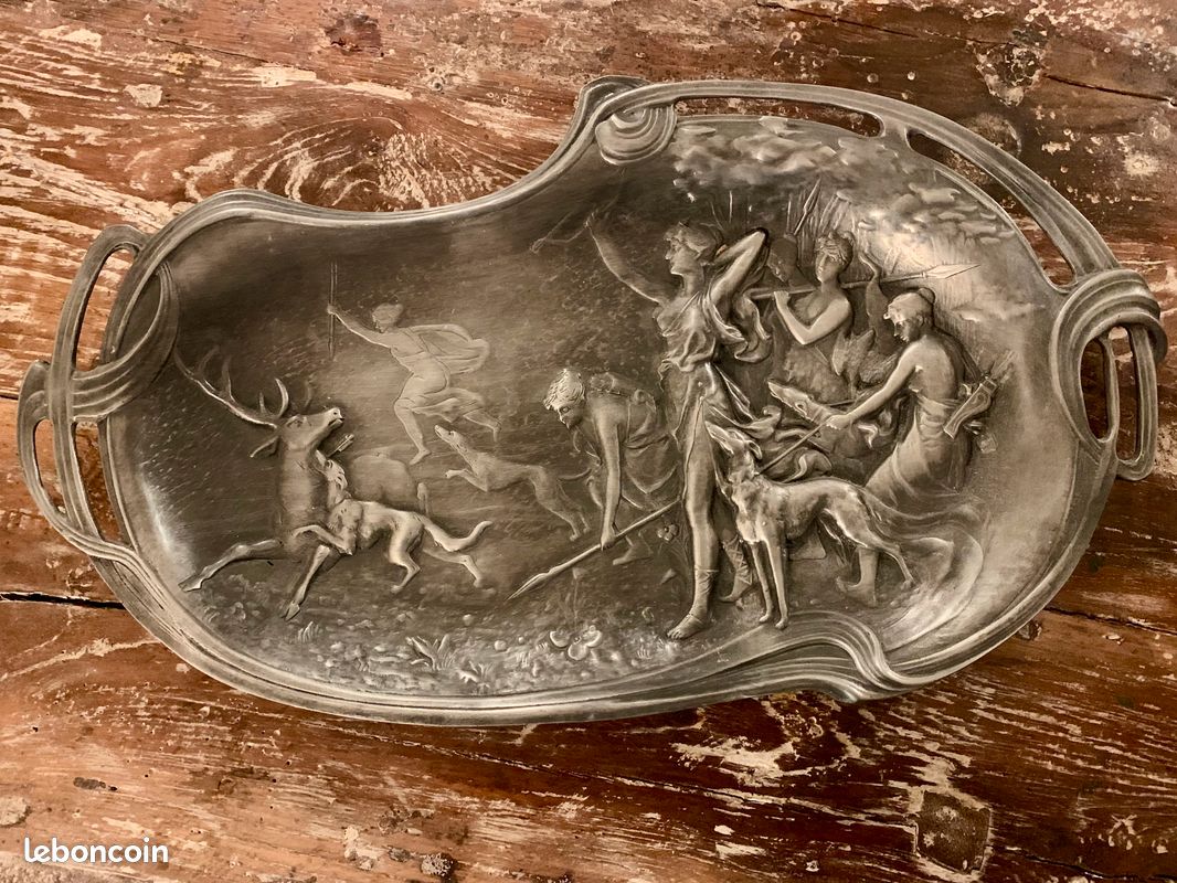 Zinnfiguren – Plats D'étain Peint "La Chasse à L'ours", échelle 30mm, Allemagne