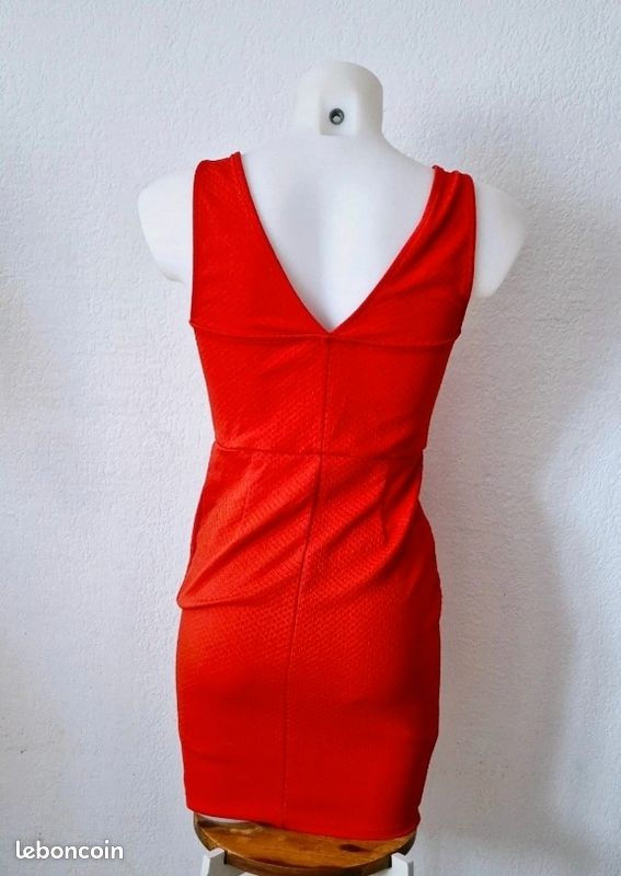 Robe Rouge Taille M Femme Robe Robe Moulante-Rouge Bordeau-Taille