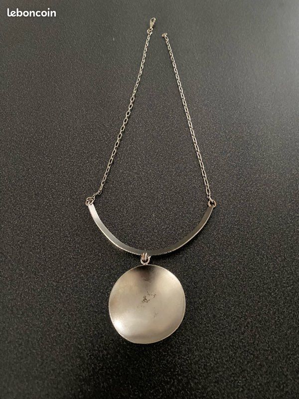 Collier Cravate Vintage Pierre Cardin Futuriste - Métal Articulé, Années 70