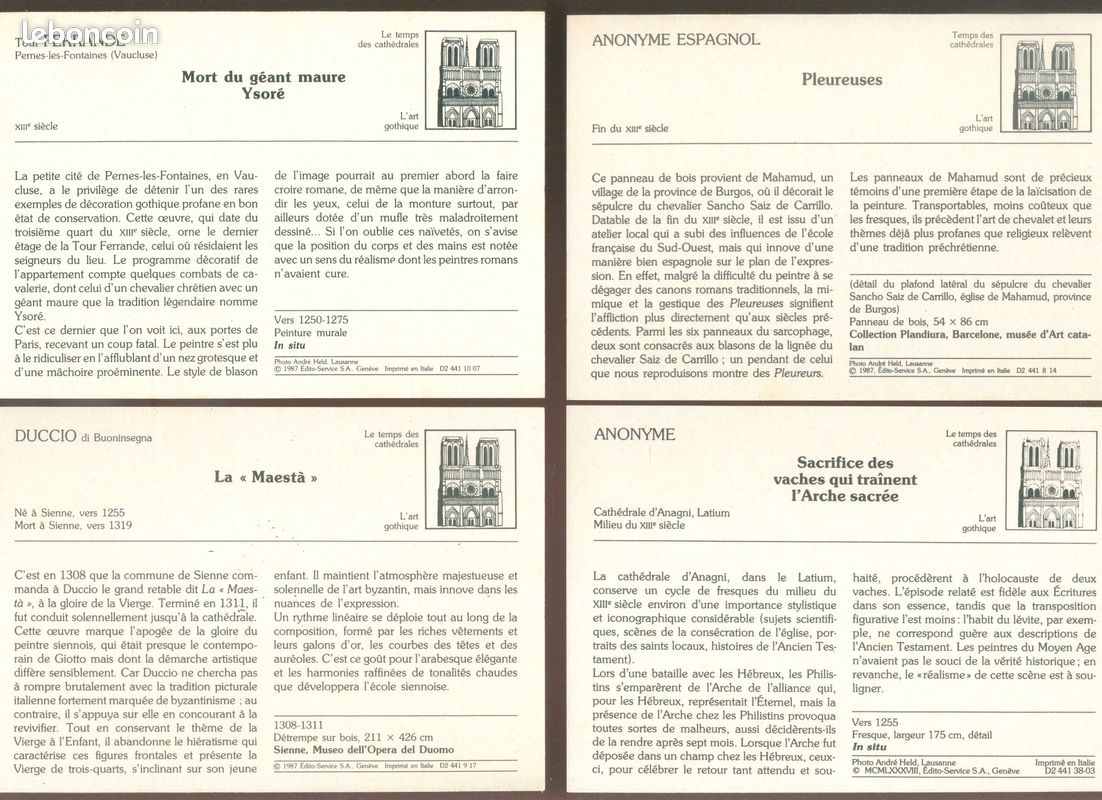 Cartes Postales Histoire de l'art Edito-Service Genève D (image 6)