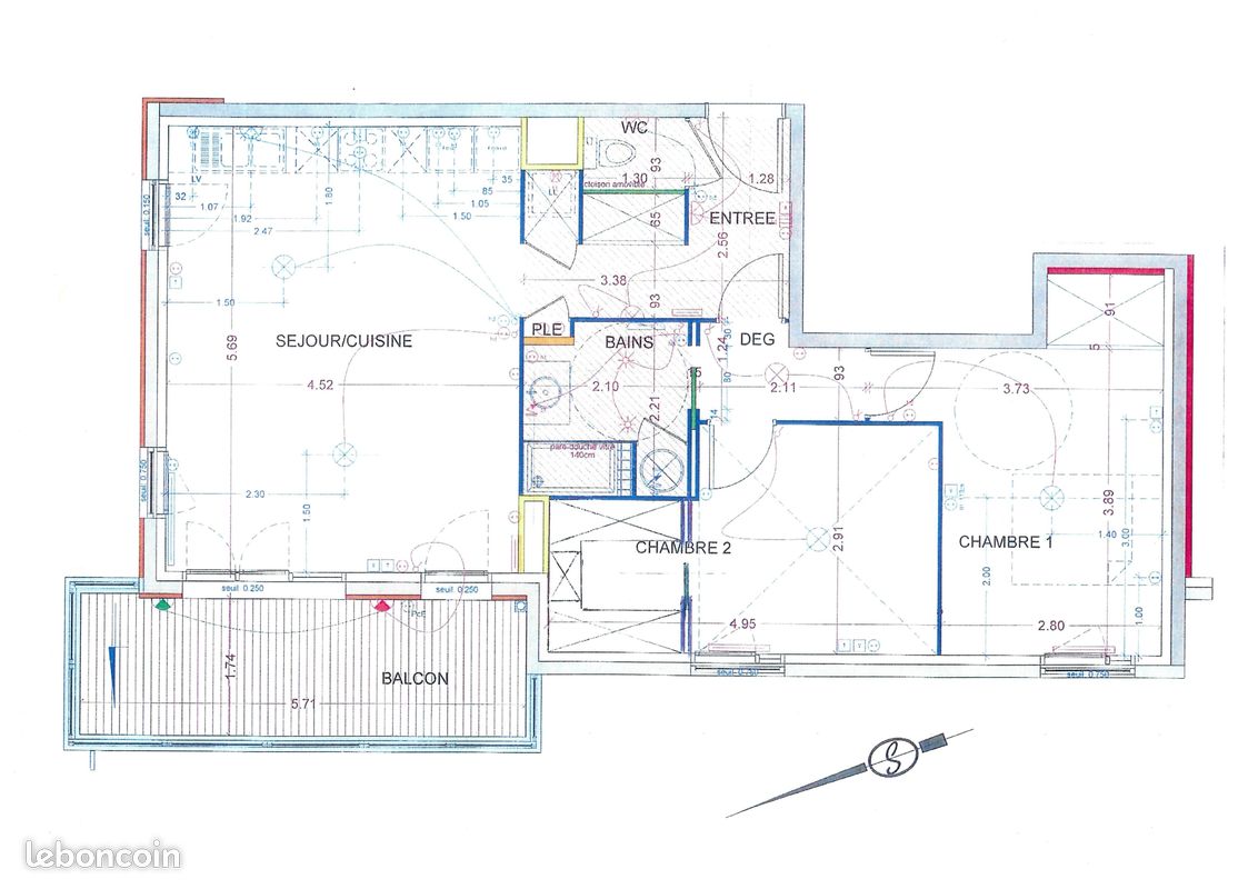Appartement 3 pièces 66 m² · à Brignais · 66 m² · 1 250 €