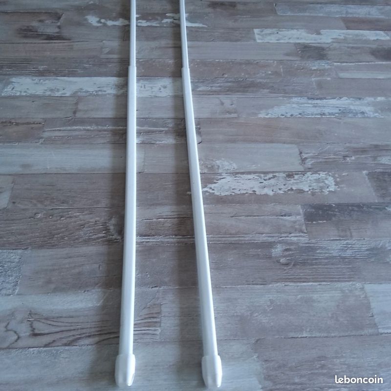 2 tringles à rideau extensibles, télescopiques de 40 à 60 cm (image 1)