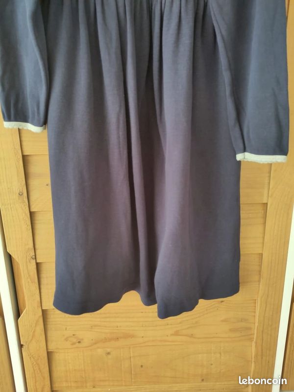 Robe vintage années 90 100% coton Country For Kids Girls bleu marine taille 10 ANS (image 12)
