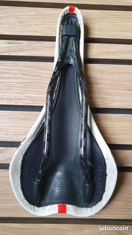 Selle De Vélo De Route Selle Italia SLR Monolink Team Edition - Carbone, Blanche, Neuve - Pour Course Et Triathlon