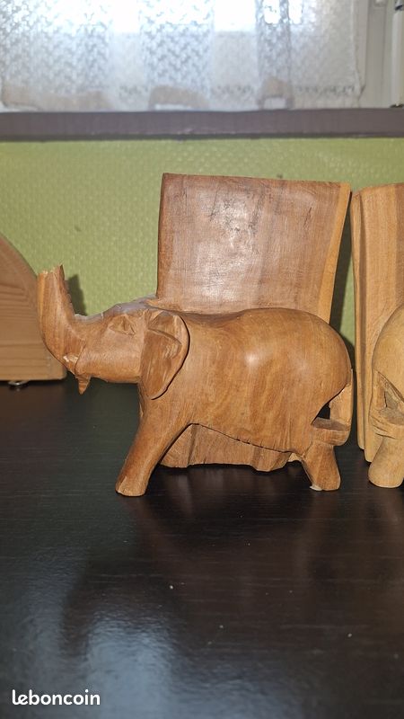 Paire de serre-livres éléphant, 1950 art déco
