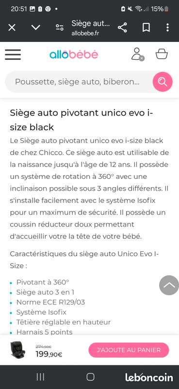 Siège auto Chicco (image 8)