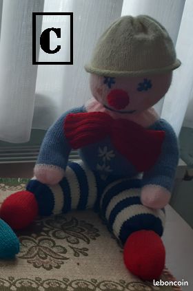 Clowns au tricot fait mains (image 4)