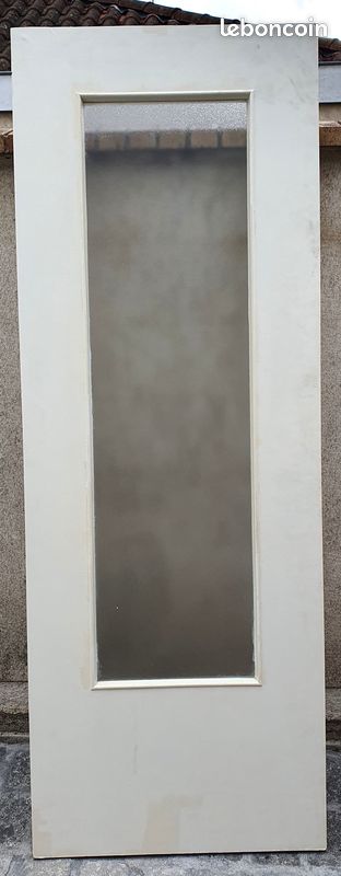 Porte intérieure vitrée en bois sans serrure (image 2)