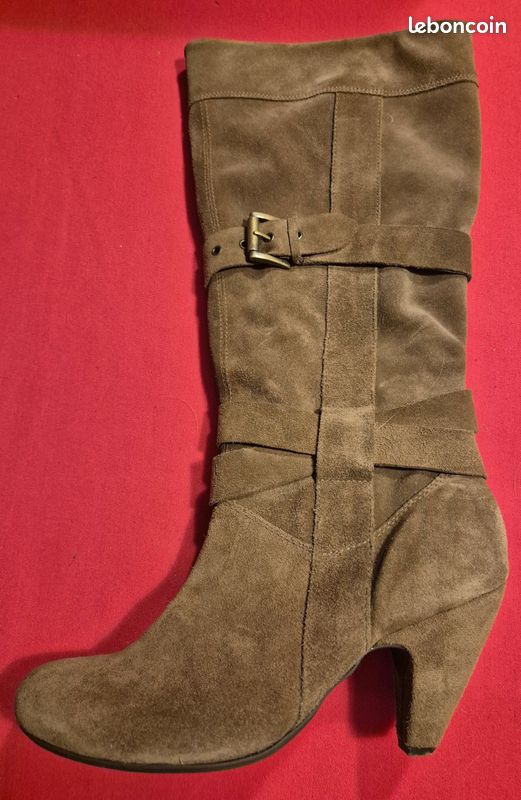 Bottes nubuck daim taille 40 (image 3)