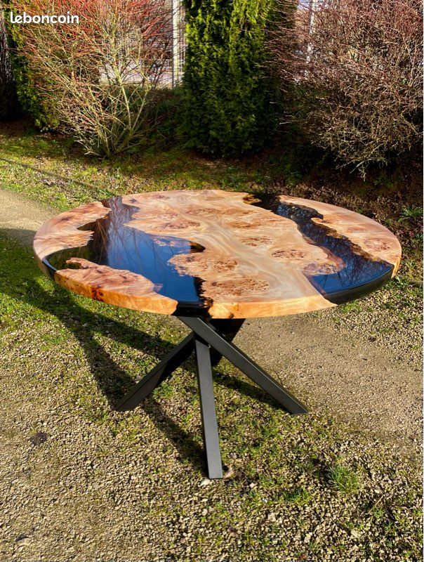 Création mobilier table bois résine epoxy (image 7)