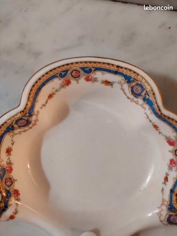 Lot 9 assiettes + plat serviteur mendiant Porcelaine fine de Tchécoslovaquie (image 6)