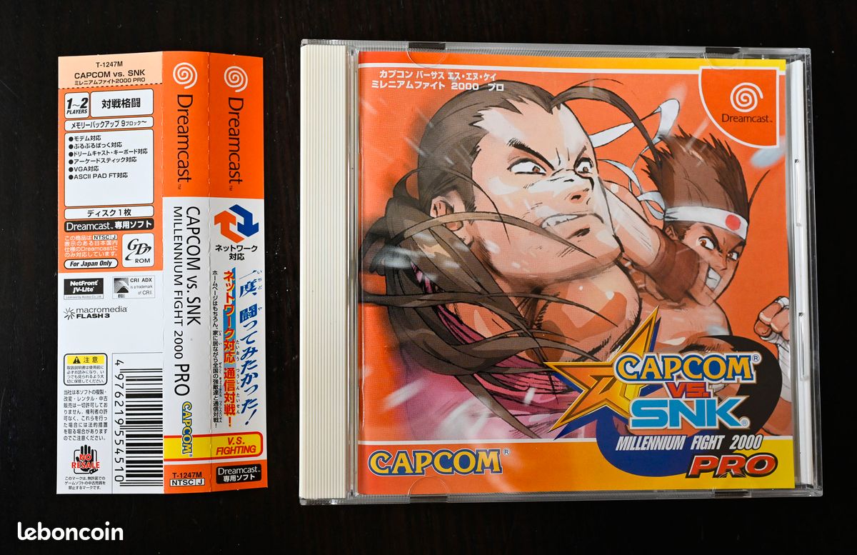 Jeu Sega Dreamcast - Capcom Vs SNK Millennium Fight 2000 - Version Japonaise NTSC-J - Bon état