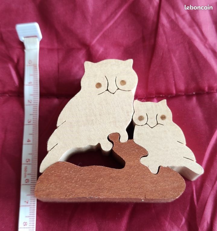Couple de chouettes en bois (image 4)