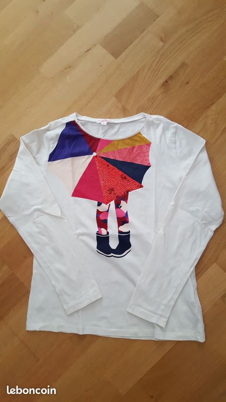 Lot jupe + 2 T-Shirt Fille 10 ans DPAM (image 5)