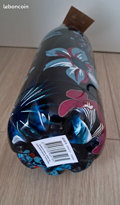 QWETCH Bottiglia Isotermica Originals 1L - Borneo Nero - Acciaio Inox 24h Fredda/12h Calda
