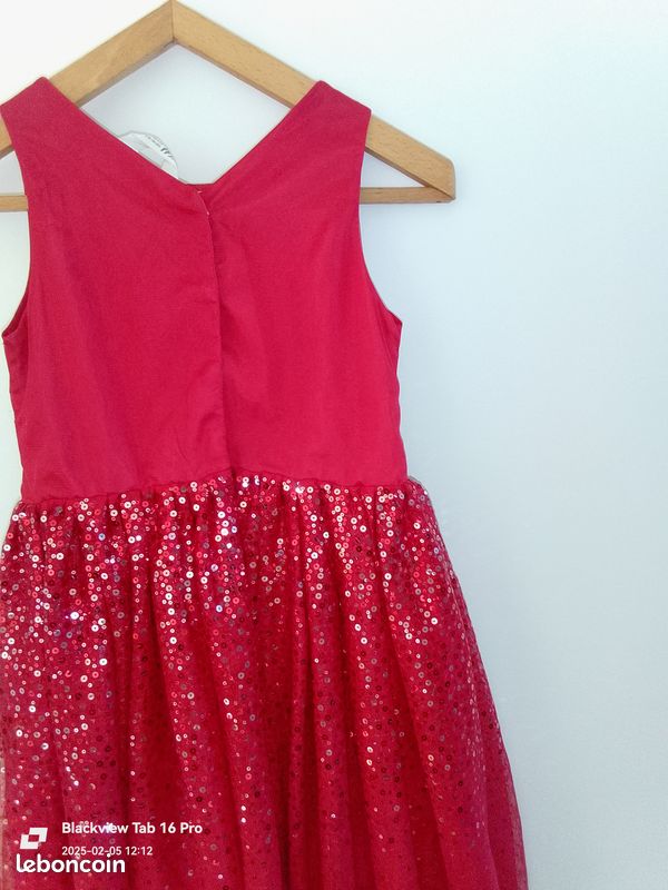 Robe rouge en tulle à paillettes fille taille 140 cm 9-10 ans H&M