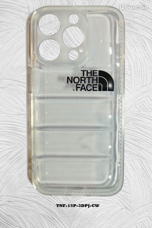 The North Face Puffer Jacket Coque Clear White pour Apple