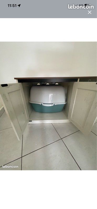 Meuble cache-litière pour chat (pratique et esthétique) (image 2)