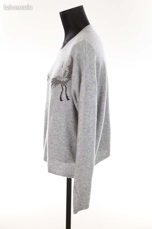 Pull en cachemire gris The Kooples Vêtements