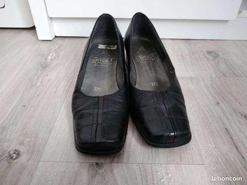 Chaussures en cuir vintage, pointure 37 ½, marque Pindiere (image 5)