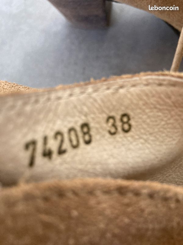Bottines cuir beige pointure 38 (image 4)