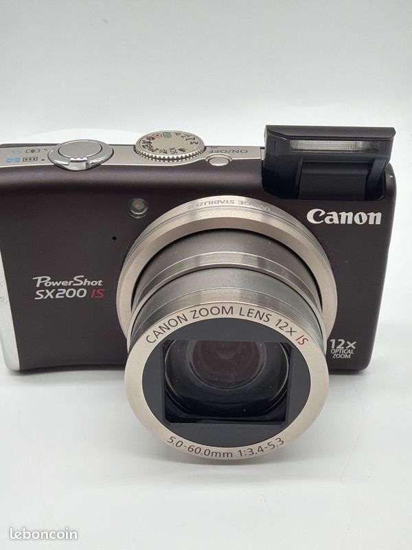 Appareil photo Canon PowerShot SX200 IS - Fonctionnel avec chargeur et carte SD #U106 (image 3)