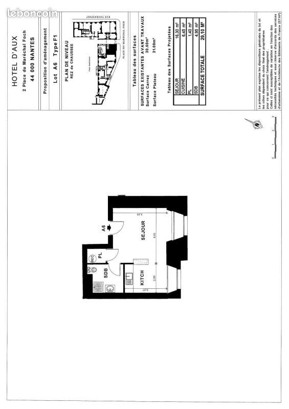 Appartement 1 pièce 30 m² · à Nantes · 30 m² · 589 €/mois