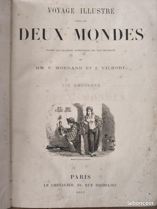Livre ancien Voyage illustré dans les deux mondes 1863 (image 2)