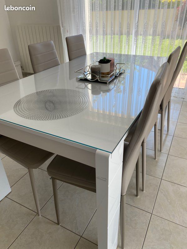 Table à manger blanc (image 3)