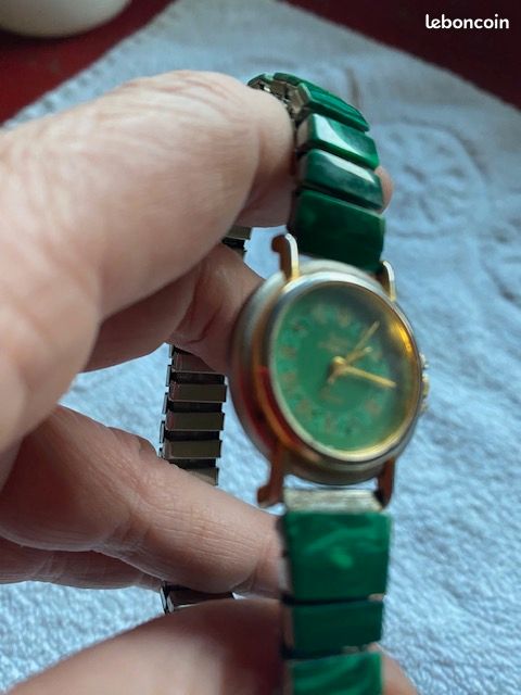 Montre Vintage Gérard De Réaumont Quartz - Boîtier Rectangle Doré 25x35 Mm - Pile Neuve