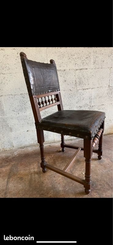 Chaise bois massif style Henri II (image 1)