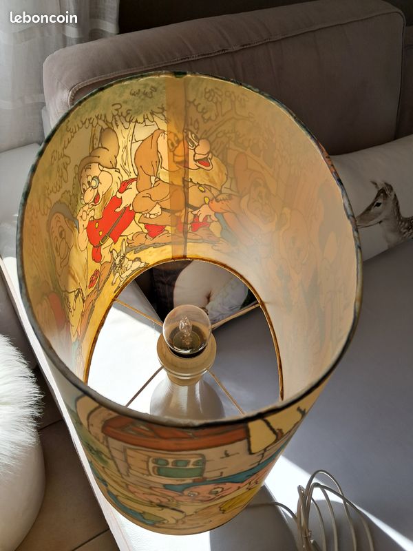 Belle lampe sur pied en bois peint (image 6)