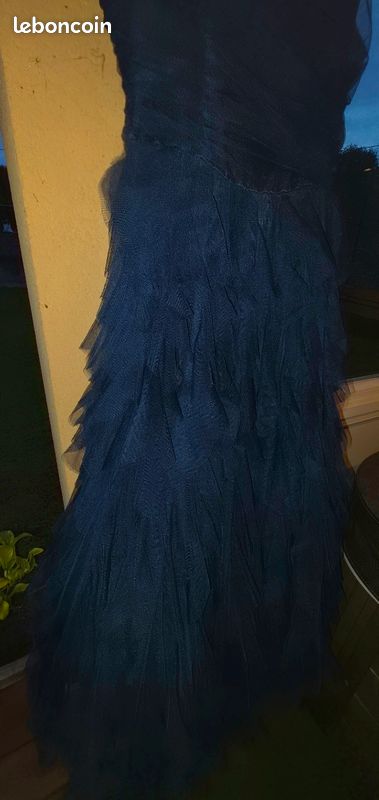 Robe de Soirée NafNaf Enchanteresse Bleue Marine (image 3)