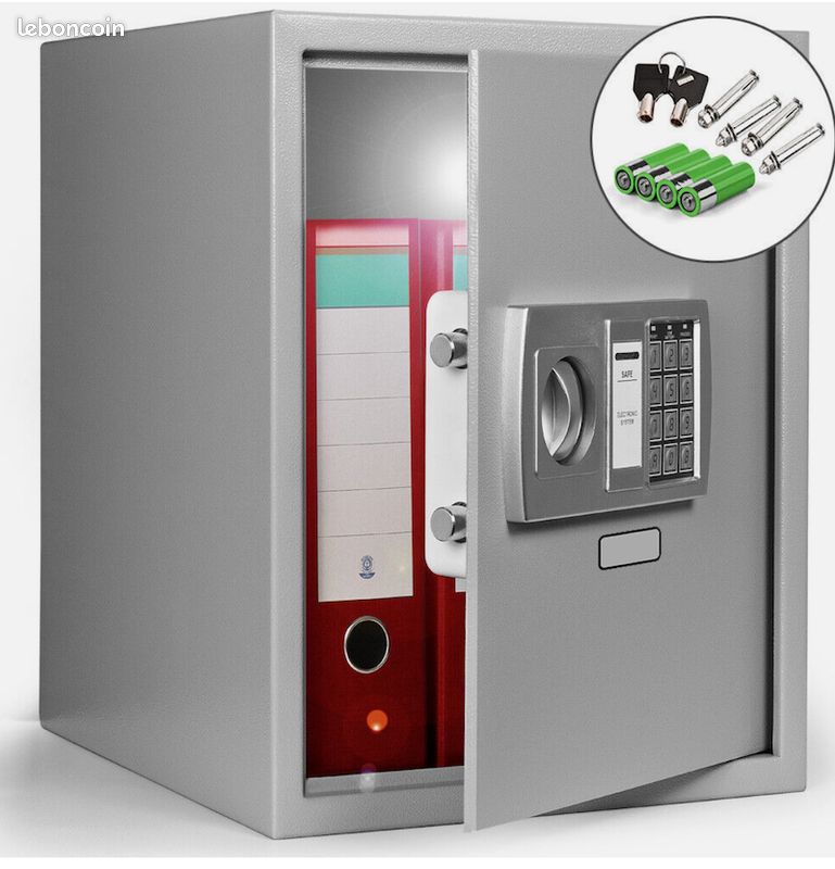 Coffre-fort électronique - acier - 2 clés - 35x40x40 cm - Neuf – Livraison gratuite en Europe ⭐ ⭐ ⭐ (image 1)