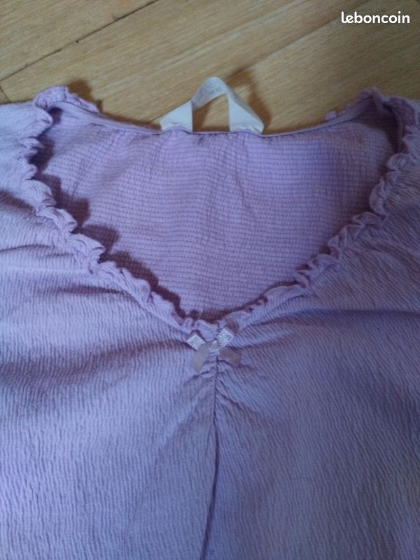 T-shirt manches longues viole pâle (image 3)