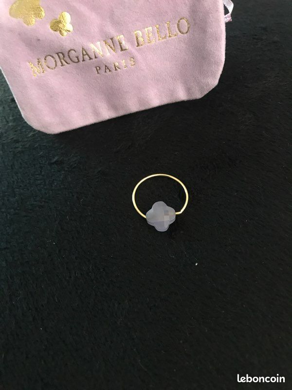 Morganne bello bague friandise or jaune trèfle calcédoine (image 3)