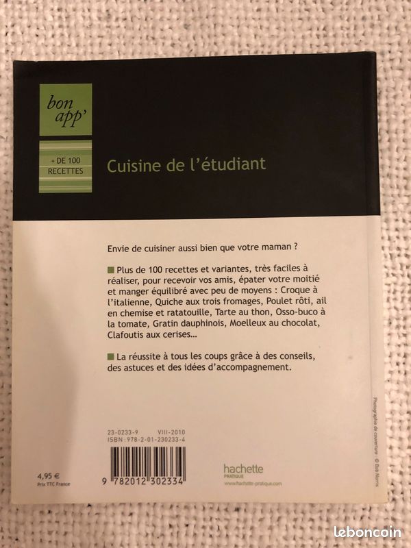 Livre: Cuisine de l’étudiant (image 2)