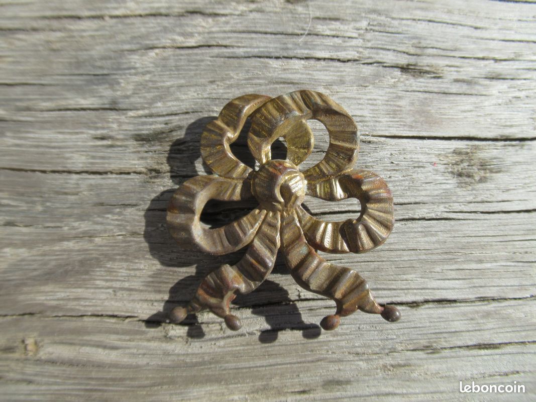 Paire D’embrasses De Rideaux Vintage Art Déco – Bronze Authentique Années 30
