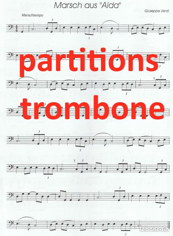 Trombone basse, ténor, cahier neuf de partitions (image 2)